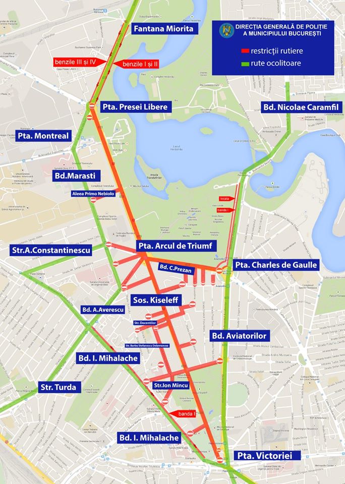 restricții de circulație 1 Decembrie