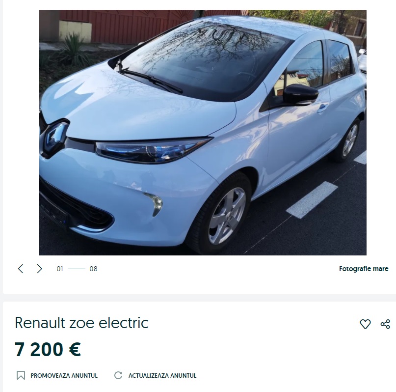 Mașini electrice ieftine 2021. Cât costă pe OLX una dintre cele mai ieftine mașini care se încarcă la priză?